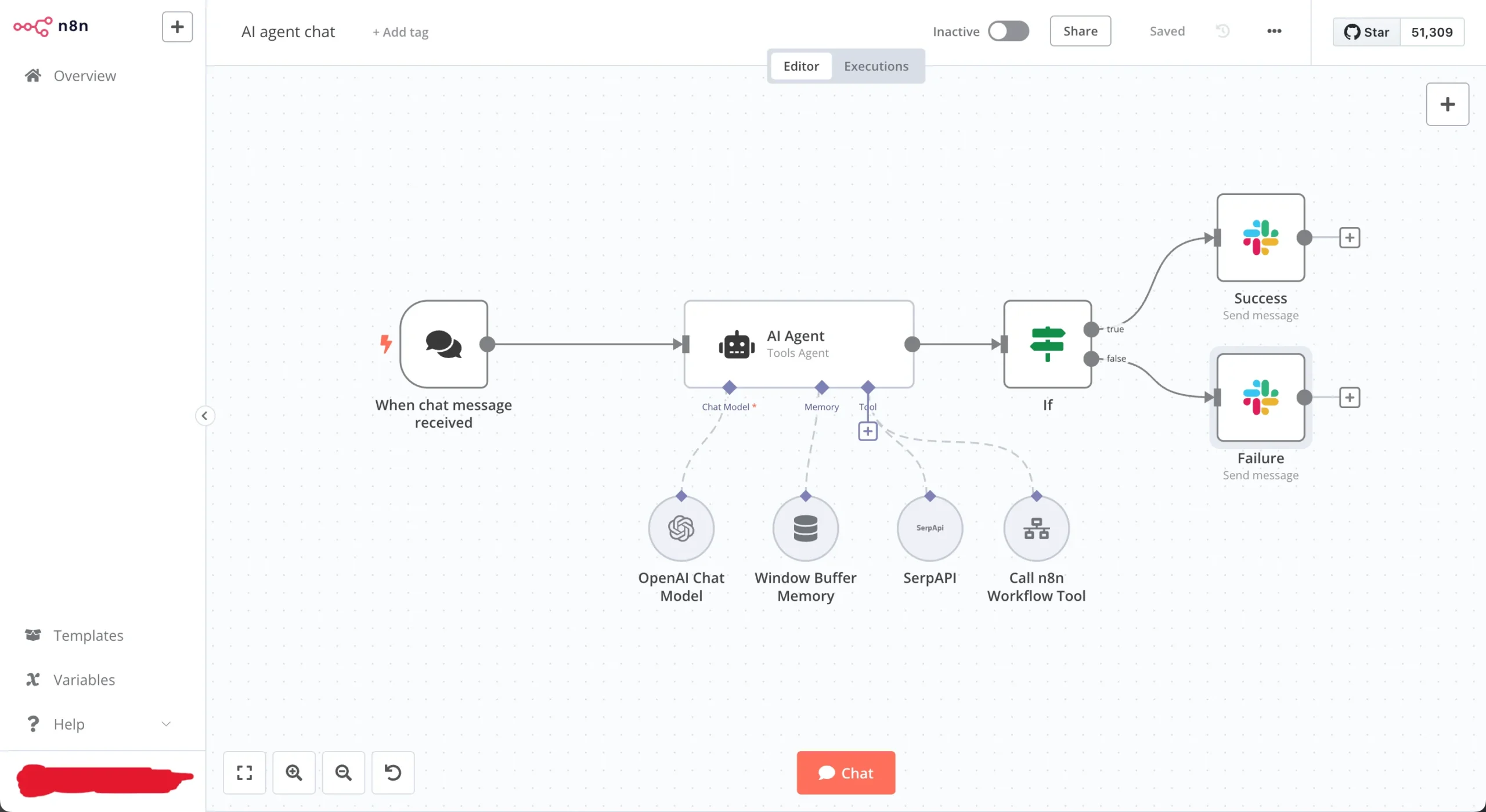 n8n workflow automation example with node-based visual builder